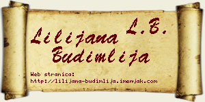Lilijana Budimlija vizit kartica